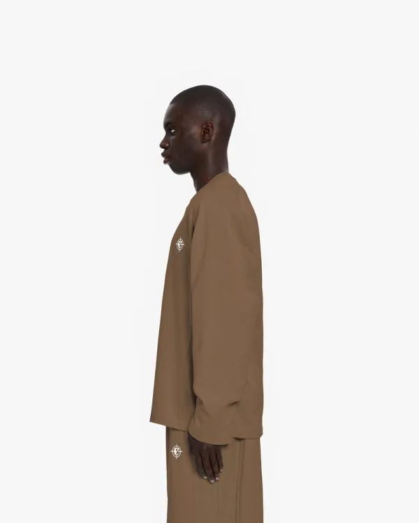 LONGSLEEVE CHOCOLATE BROWN - T-Shirts - streetwear Avenue Wear