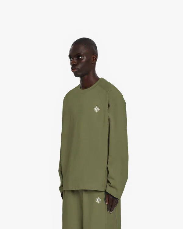 LONGSLEEVE KHAKI - T-Shirts - streetwear Avenue Wear