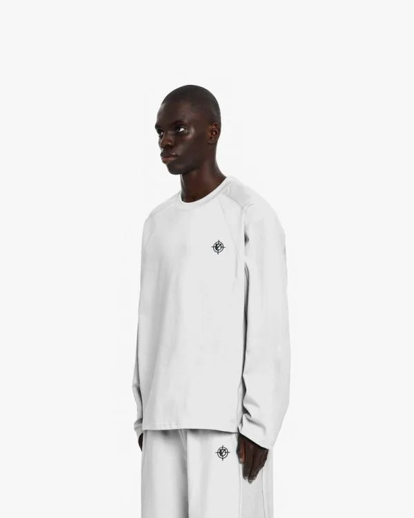 LONGSLEEVE LIGHT GREY - T-Shirts - streetwear Avenue Wear