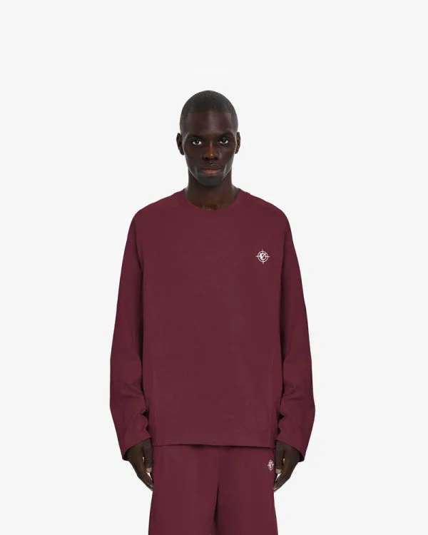 LONGSLEEVE WINE RED - T-Shirts - streetwear Avenue Wear