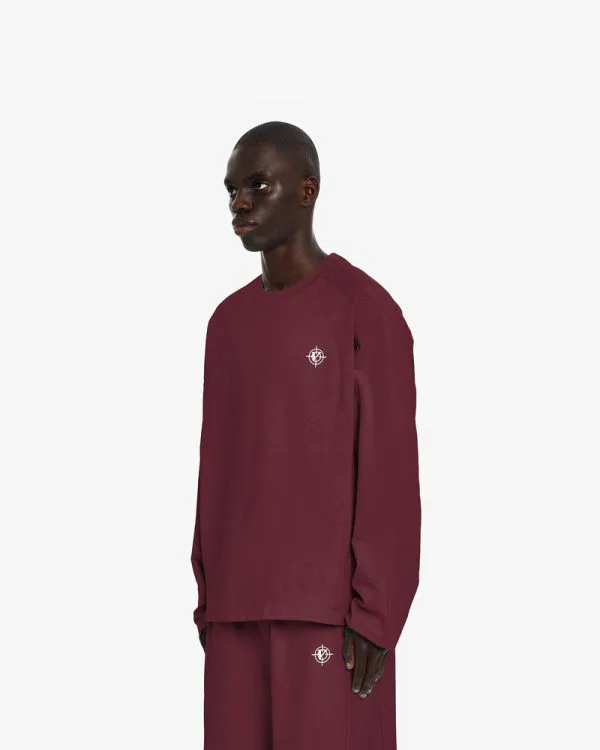 LONGSLEEVE WINE RED - T-Shirts - streetwear Avenue Wear