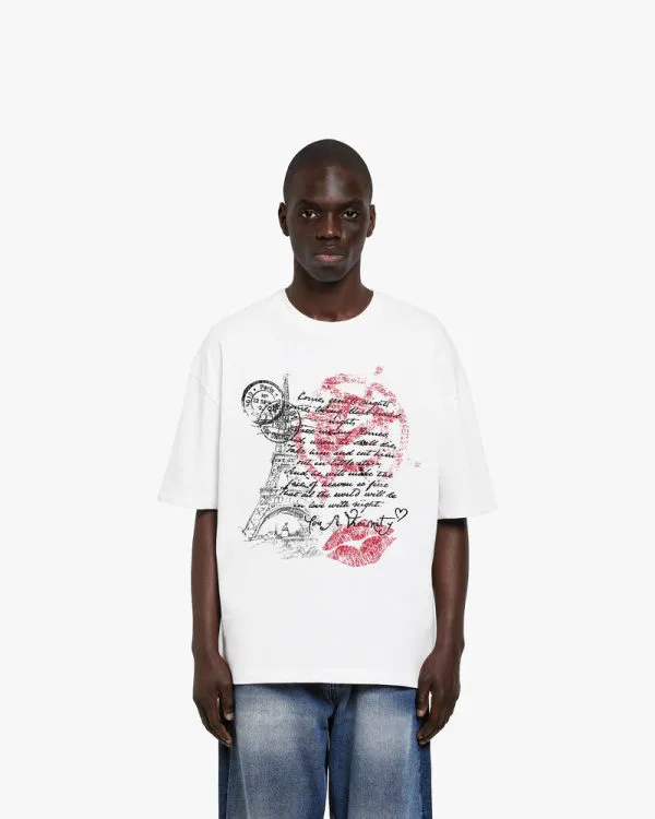 LOVE LETTER TEE WHITE - T-Shirts - streetwear Avenue Wear