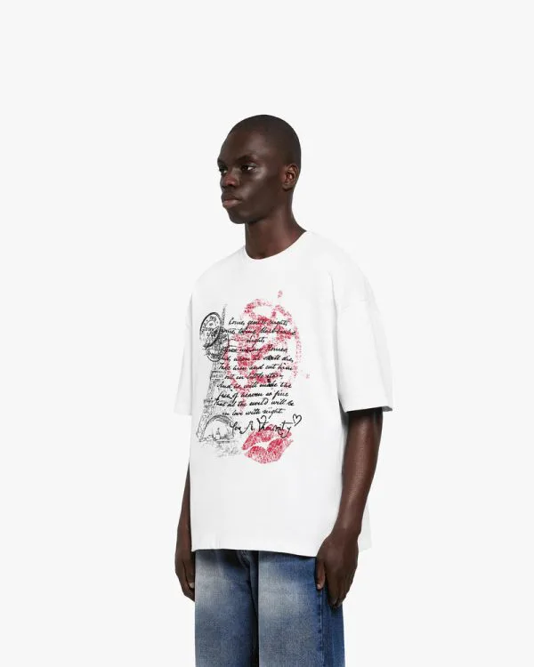 LOVE LETTER TEE WHITE - T-Shirts - streetwear Avenue Wear
