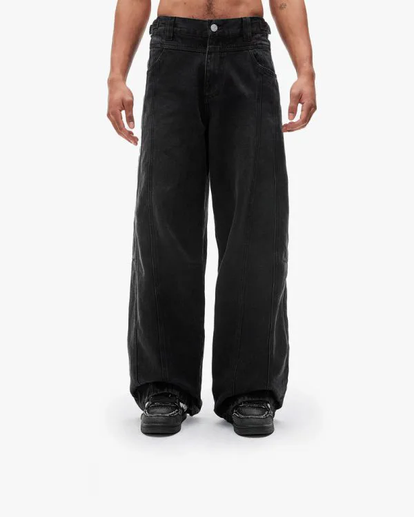 MAXIMUM DENIM MIDNIGHT BLACK - Pantalons & Jorts - streetwear Avenue Wear