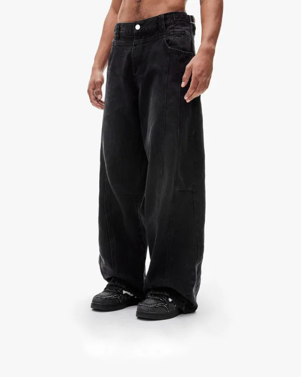 MAXIMUM DENIM MIDNIGHT BLACK - Pantalons & Jorts - streetwear Avenue Wear