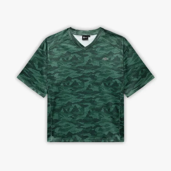 Mesh jersey dotted camo green - Avenue Wear