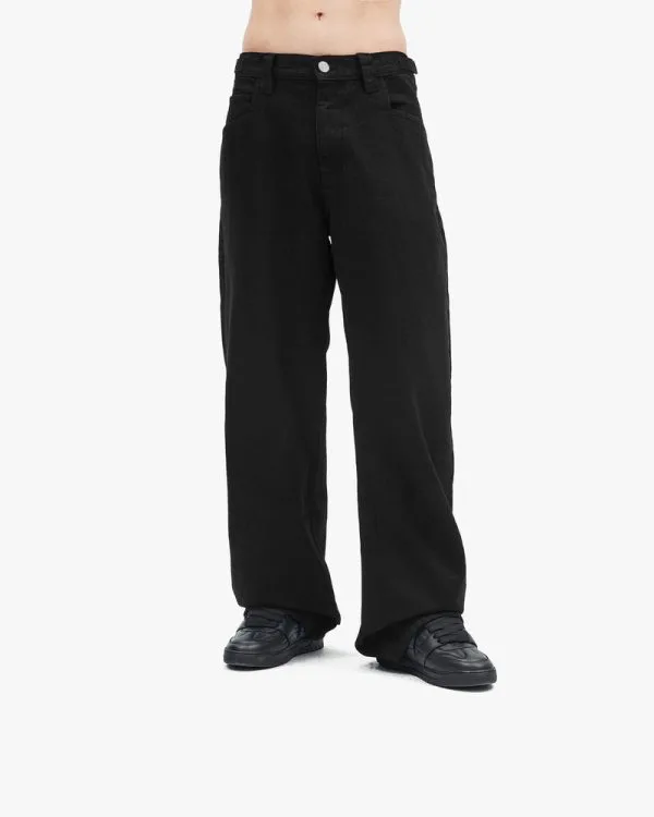 MIDNIGHT BLACK DENIM - Pantalons & Jorts - streetwear Avenue Wear
