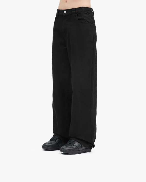 MIDNIGHT BLACK DENIM - Pantalons & Jorts - streetwear Avenue Wear