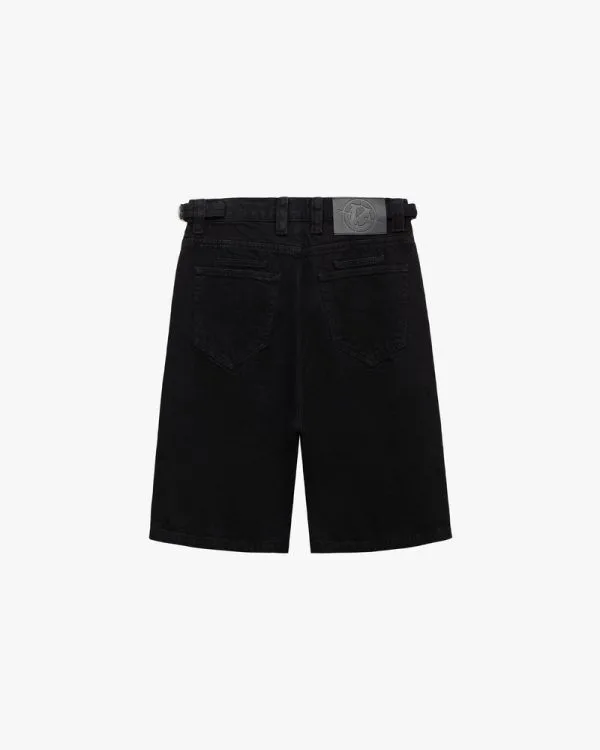 MIDNIGHT BLACK DENIM JORTS - Pantalons & Jorts - streetwear Avenue Wear