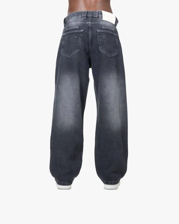 MIRAGE DENIM GREY / WHITE - Pantalons & Jorts - streetwear Avenue Wear
