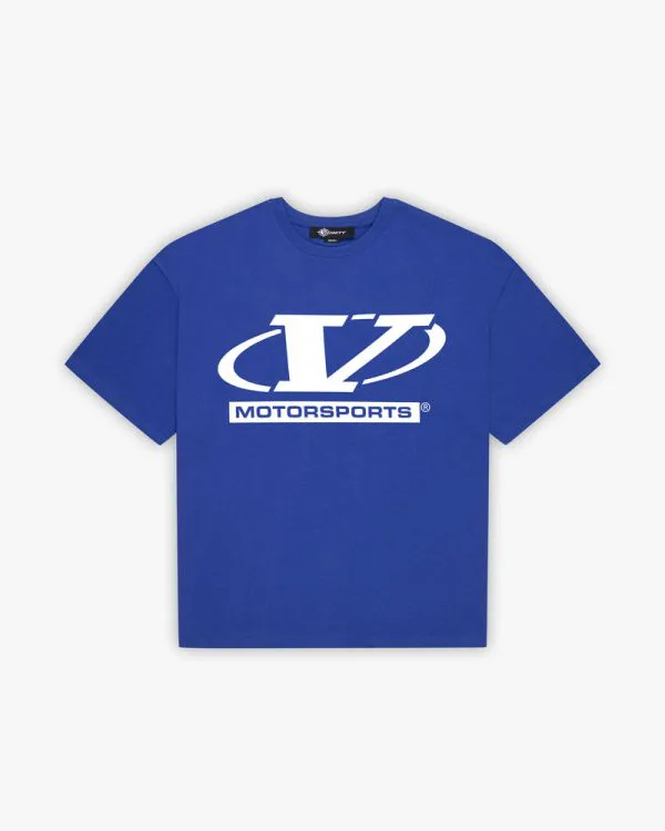 Motorsports tee blue - Avenue Wear