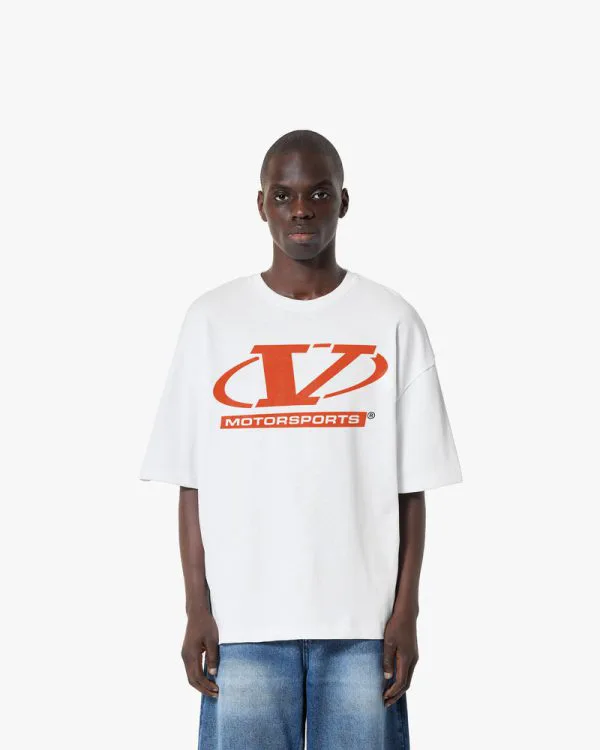 MOTORSPORTS TEE WHITE - T-Shirts - streetwear Avenue Wear