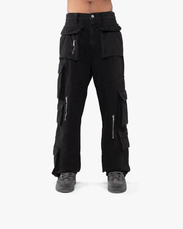MULTIPOCKET CARGOPANTS BLACK - Pantalons & Jorts - streetwear Avenue Wear