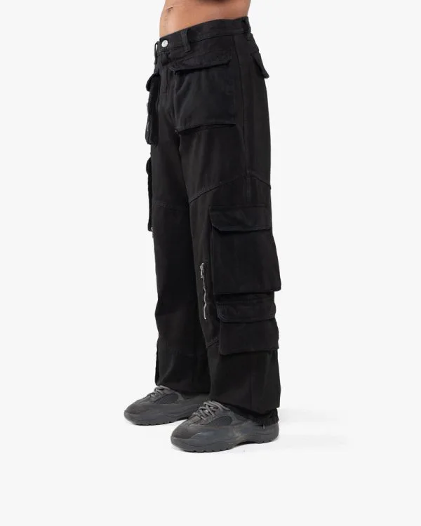 MULTIPOCKET CARGOPANTS BLACK - Pantalons & Jorts - streetwear Avenue Wear