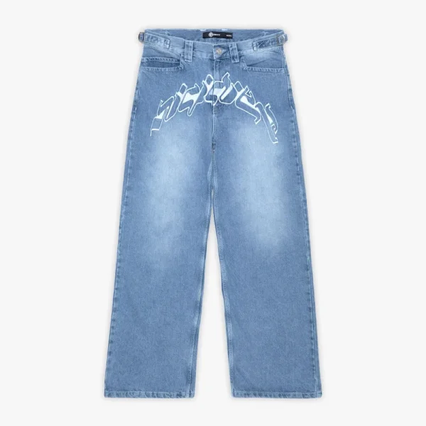 Outlined mirage denim light blue white - Avenue Wear
