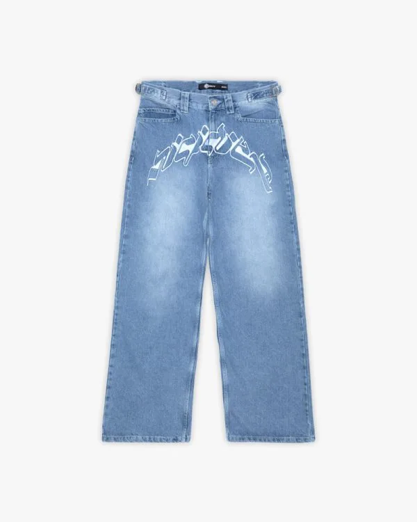 Outlined mirage denim light blue white - Avenue Wear