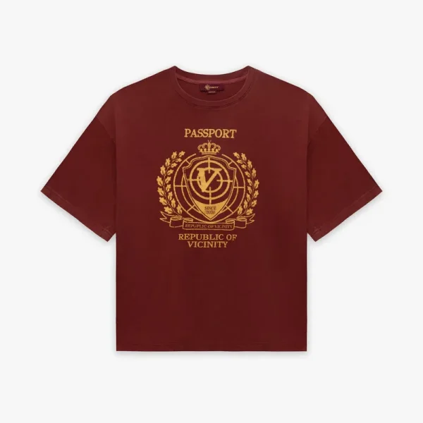 Passport tee washed red - Avenue Wear