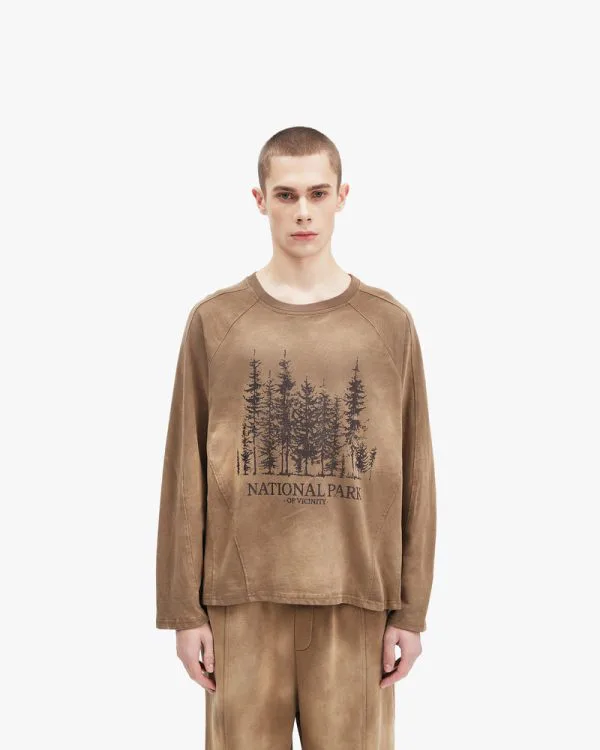 PINETREES LONGSLEEVE BEIGE - T-Shirts - streetwear Avenue Wear