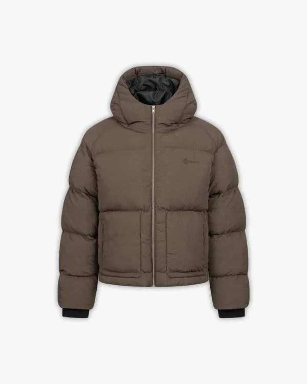 Puffer jacket brown - Avenue Wear