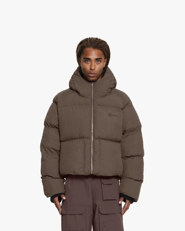 PUFFER JACKET BROWN - Vestes - streetwear Avenue Wear
