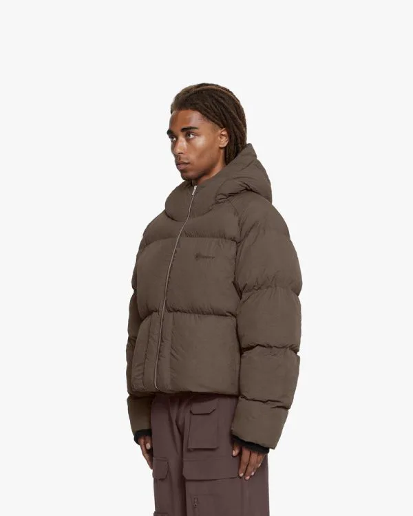PUFFER JACKET BROWN - Vestes - streetwear Avenue Wear