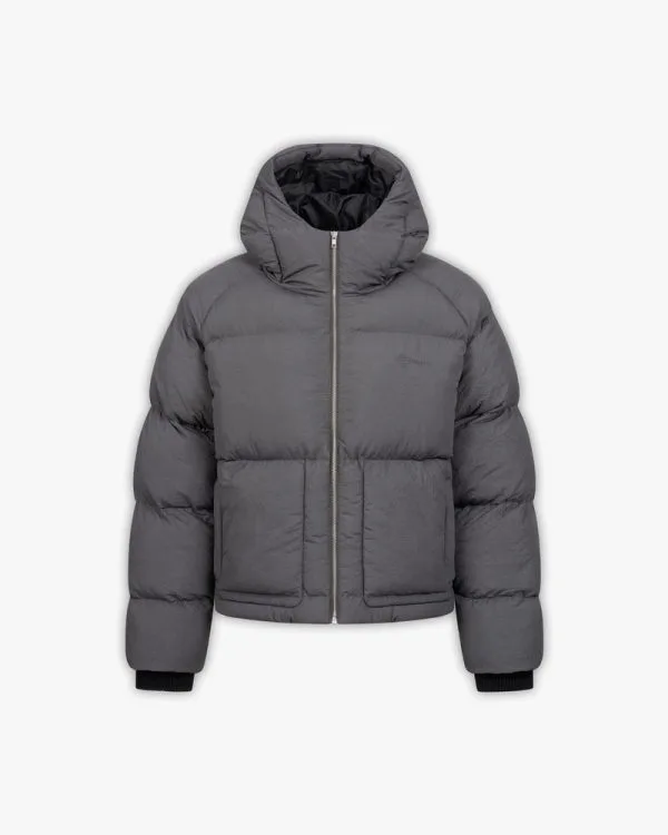 Puffer jacket dark grey - Avenue Wear