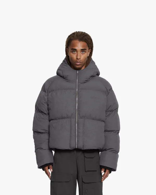 PUFFER JACKET DARK GREY - Vestes - streetwear Avenue Wear