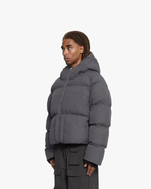 PUFFER JACKET DARK GREY - Vestes - streetwear Avenue Wear