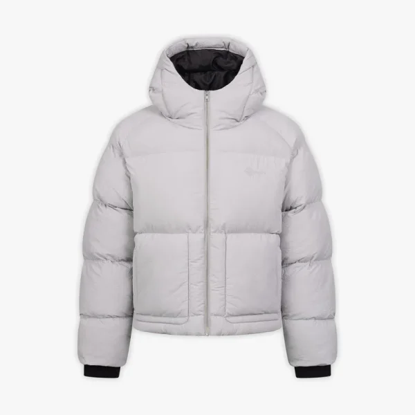 Puffer jacket light grey - Avenue Wear