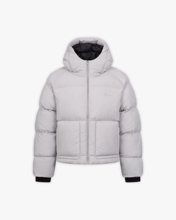 Puffer jacket light grey - Avenue Wear
