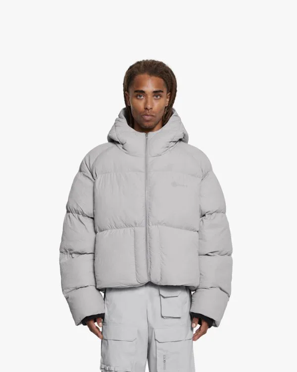 PUFFER JACKET LIGHT GREY - Vestes - streetwear Avenue Wear