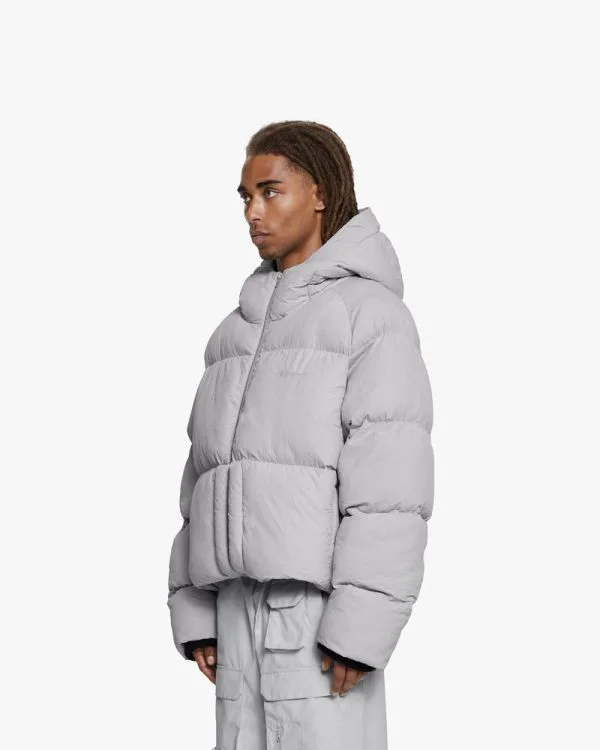 PUFFER JACKET LIGHT GREY - Vestes - streetwear Avenue Wear