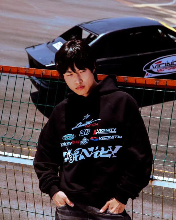 RACING LOGOS HOODIE BLACK - Sweats & Hoodies - streetwear Avenue Wear