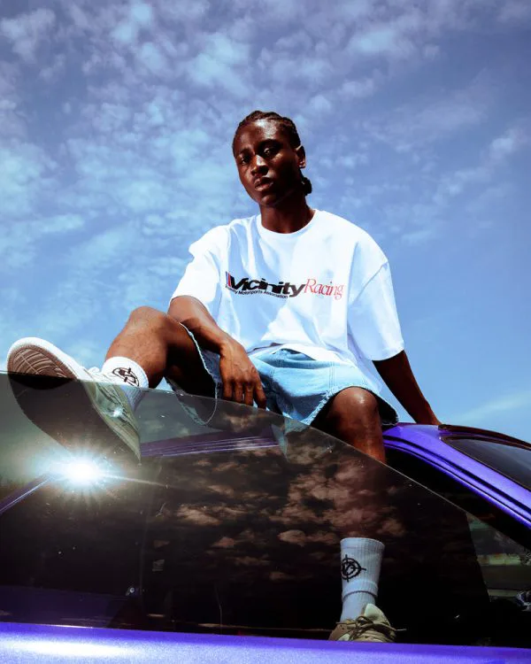 RACING TEE WHITE - T-Shirts - streetwear Avenue Wear