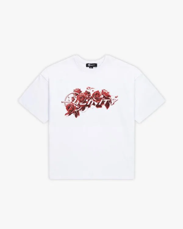 Rose logo tee white - Avenue Wear