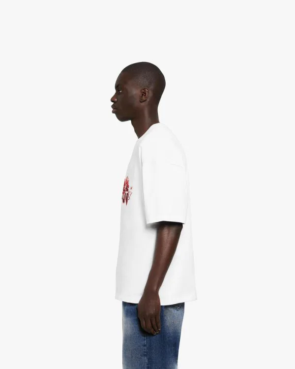 ROSE LOGO TEE WHITE - T-Shirts - streetwear Avenue Wear