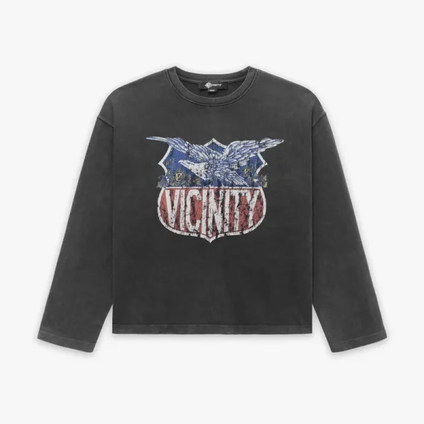 Route longsleeve vintage black - Avenue Wear