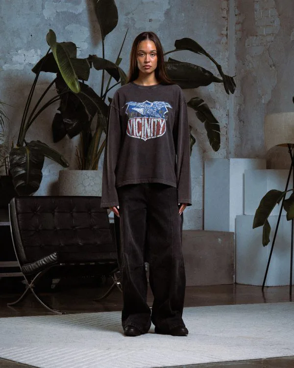 ROUTE LONGSLEEVE VINTAGE BLACK - Sweats & Hoodies - streetwear Avenue Wear
