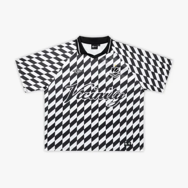 Royal match jersey black white - Avenue Wear