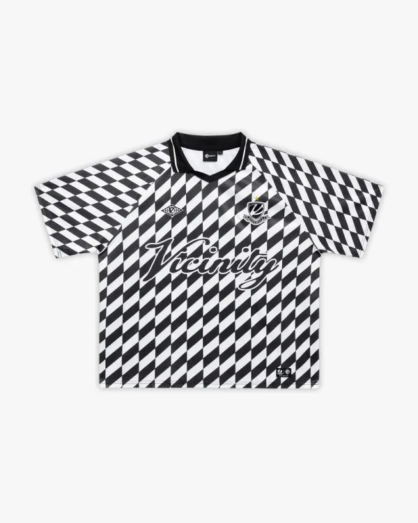 Royal match jersey black white - Avenue Wear