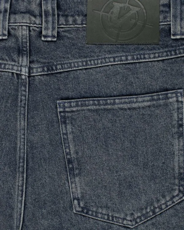 SCRIPT DENIM WASHED BLUE - Pantalons & Jorts - streetwear Avenue Wear