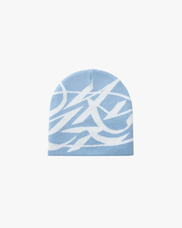 Script logo beanie blue - Avenue Wear