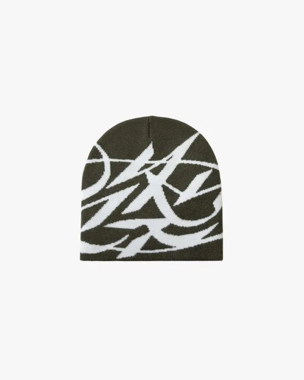 Script logo beanie green - Avenue Wear