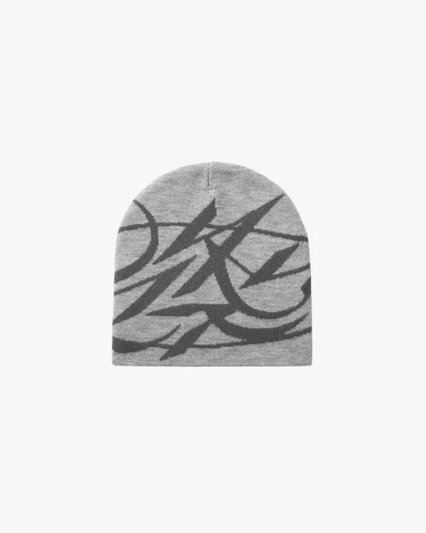 Script logo beanie grey - Avenue Wear