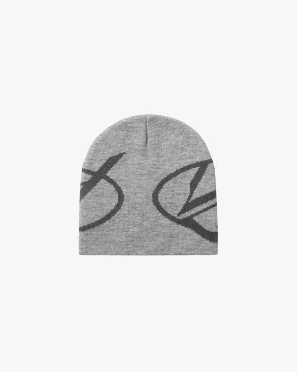 SCRIPT LOGO BEANIE - GREY - Accessoires - streetwear Avenue Wear