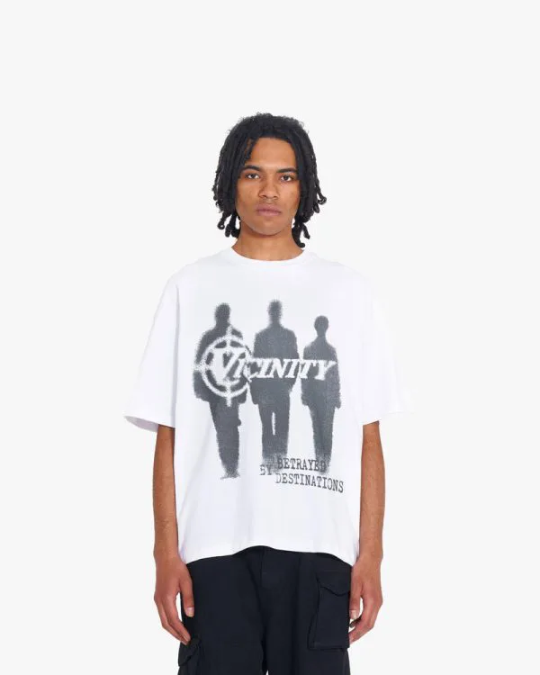 SHADOW TEE WHITE - T-Shirts - streetwear Avenue Wear