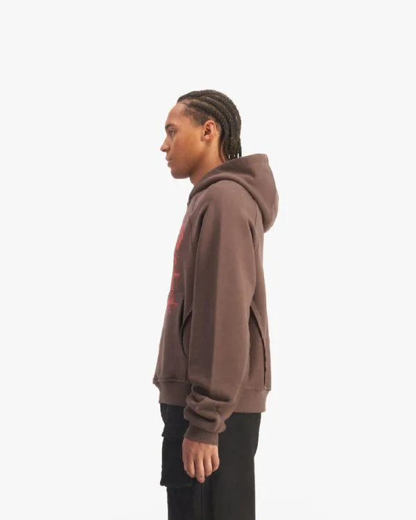 SHOOTING HOUSE HOODIE BROWN - Sweats & Hoodies - streetwear Avenue Wear