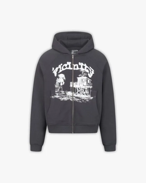Shooting house zip hoodie dark grey - Avenue Wear