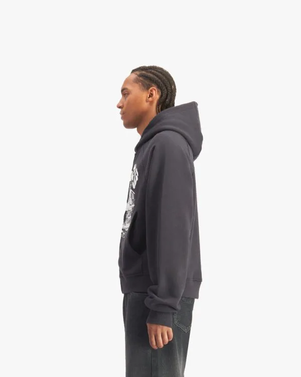 SHOOTING HOUSE ZIP HOODIE DARK GREY - Sweats & Hoodies - streetwear Avenue Wear
