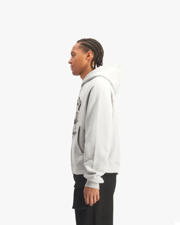 SHOOTING HOUSE ZIP HOODIE LIGHT GREY - Sweats & Hoodies - streetwear Avenue Wear